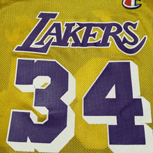 Load image into Gallery viewer, Shaquille O'Neal Reversible CHAMPION Lakers NBA Basketball Jersey Youth L 14-16 